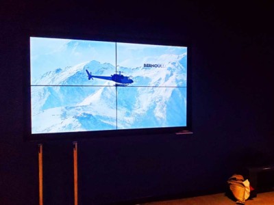 Visual project done for this company. large screen tv