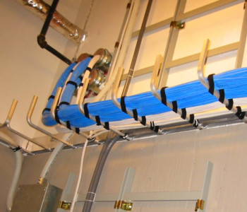 cabling running against the wall.