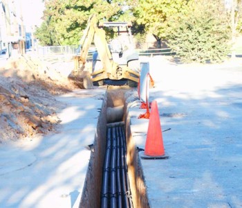laying of cabling outside